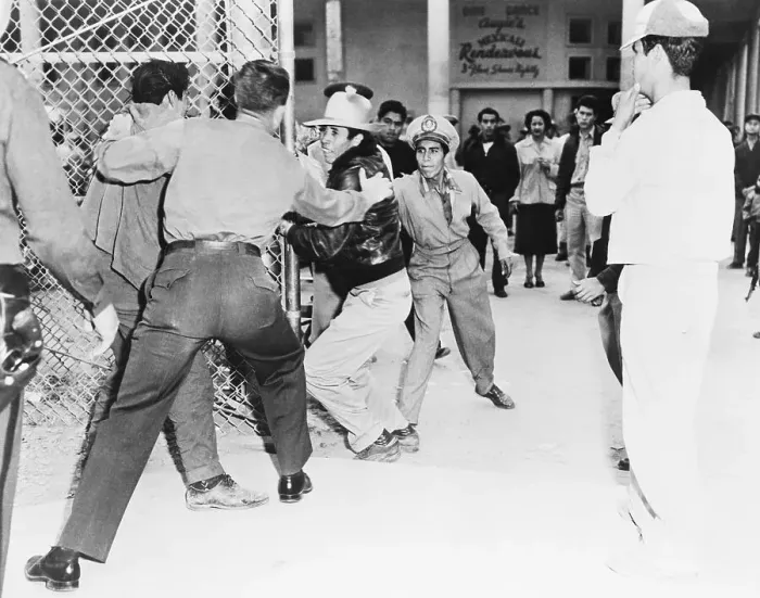 Framed Print : American Entangled with Scuffle Between Border Guard and Mexican Framed Print : American Entangled with Scuffle Between Border Guard and Mexican
