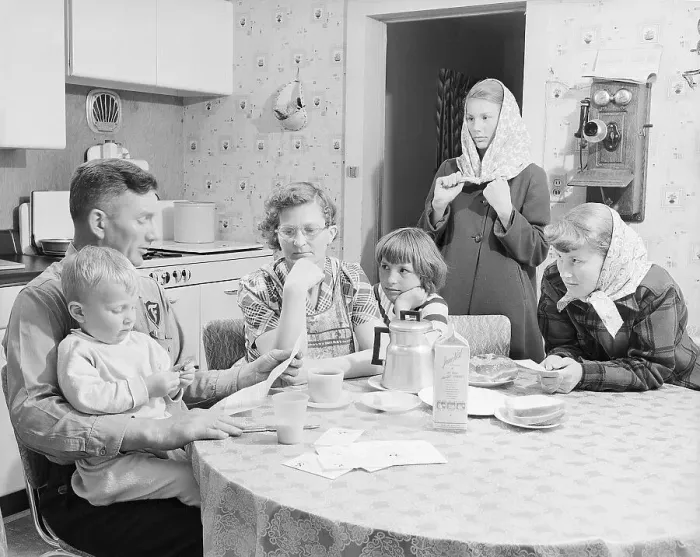 Framed Print : American Family Reads Communist Papers Framed Print : American Family Reads Communist Papers