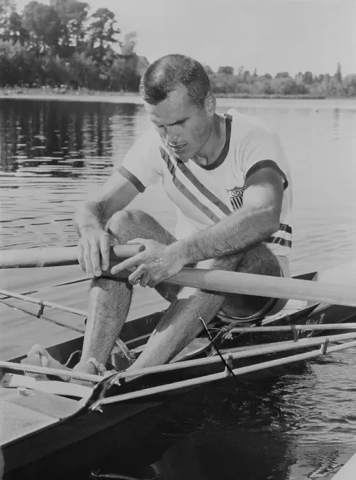Framed Print : American Finishing Third in Sculls Event Framed Print : American Finishing Third in Sculls Event