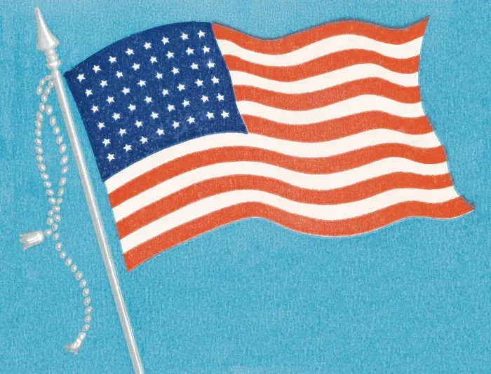 Framed Print : American flag
