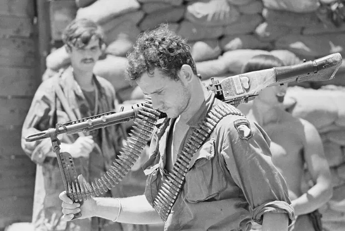 Framed Print : American Gi Holding Rifle On Shoulder Framed Print : American Gi Holding Rifle On Shoulder