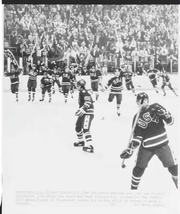 Framed Print : American Hockey Team Rejoicing on Win over Finland Framed Print : American Hockey Team Rejoicing on Win over Finland