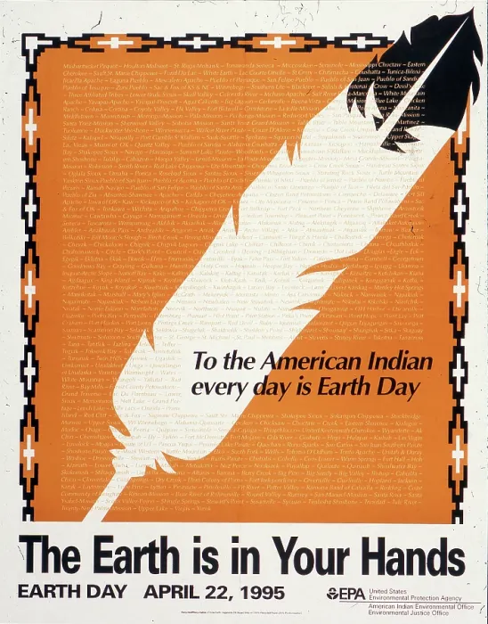 Framed Print : American Indian Earth Day Poster Framed Print : American Indian Earth Day Poster