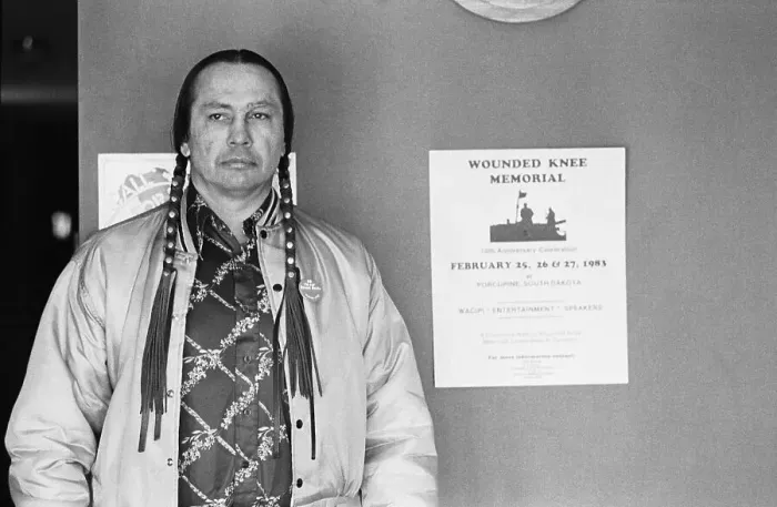 Framed Print : American Indian Movement Leader