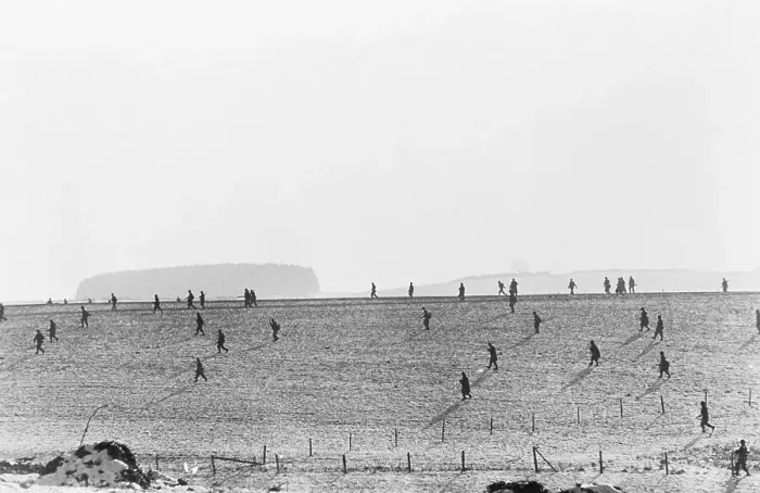 Framed Print : American Infantry Trekking Across Belgium