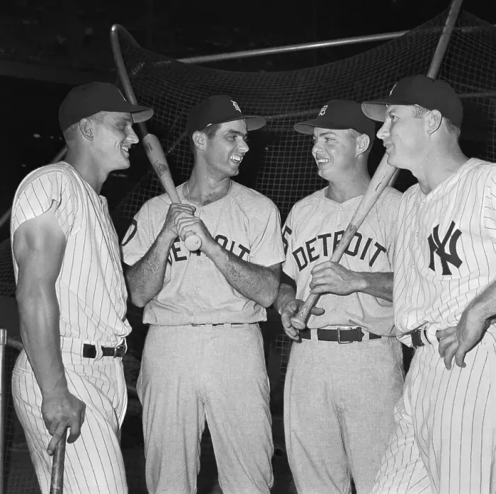 Framed Print : American League Baseball Greats Standing Together Framed Print : American League Baseball Greats Standing Together