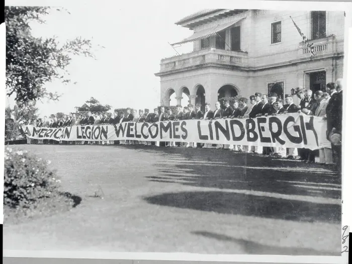 Framed Print : American Legion Welcoming Charles Lindbergh Framed Print : American Legion Welcoming Charles Lindbergh