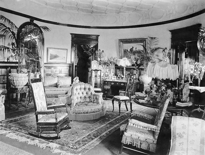 Framed Print : American Living Room- Victorian Framed Print : American Living Room- Victorian
