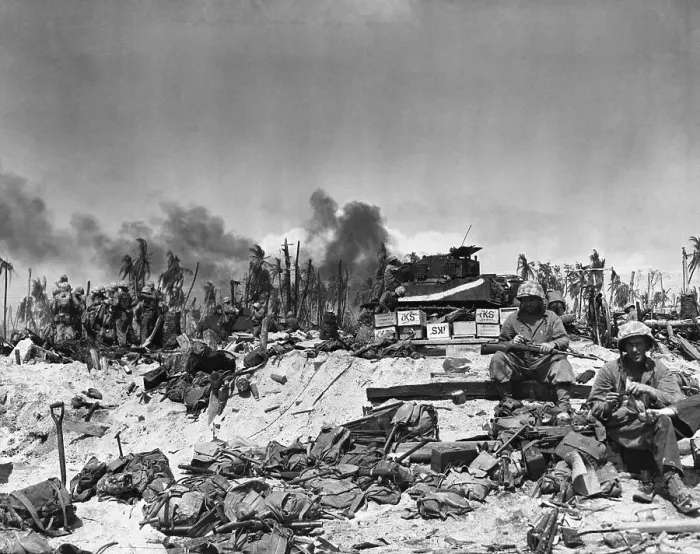 Framed Print : American Marines Resting in Foxhole During World War II Framed Print : American Marines Resting in Foxhole During World War II