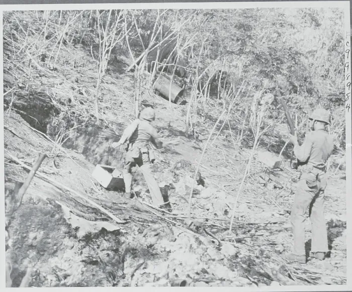 Framed Print : American Marines Smoking Bushes to Run out Enemy Troops Framed Print : American Marines Smoking Bushes to Run out Enemy Troops