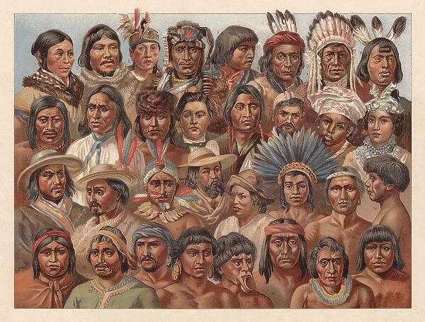 American Native People, chromolithograph, published in 1896