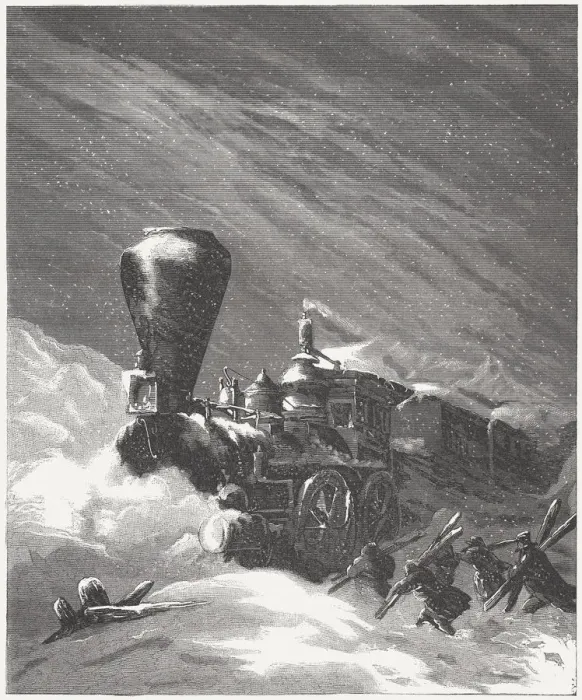 Framed Print : American railways in the 19th century, wood engraving, published 1864 Framed Print : American railways in the 19th century, wood engraving, published 1864