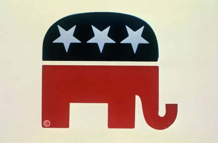 Framed Print : American Republican Symbol of the Elephant Framed Print : American Republican Symbol of the Elephant