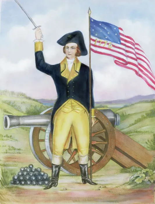 Framed Print : American Revolutionary Patriot at Post Framed Print : American Revolutionary Patriot at Post