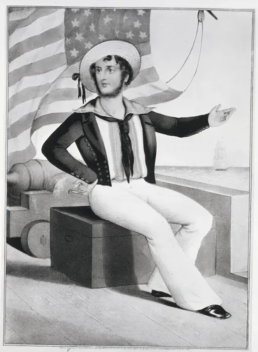 Framed Print : American Sailor Lithograph Framed Print : American Sailor Lithograph