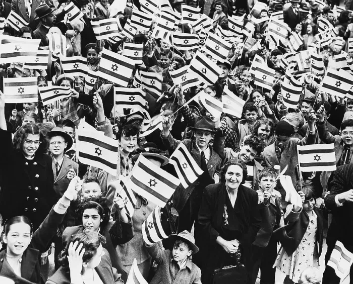 Framed Print : American School Children Waving State of Israel Flag Framed Print : American School Children Waving State of Israel Flag