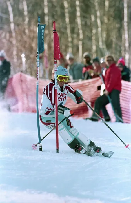 Framed Print : American Skier Tamara McKinney in Action Framed Print : American Skier Tamara McKinney in Action