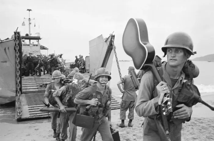 Framed Print : American Soldiers Arriving in Vietnam Framed Print : American Soldiers Arriving in Vietnam