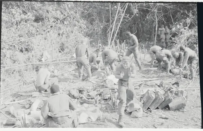Framed Print : American Soldiers During Rescue Attempt in the Field Framed Print : American Soldiers During Rescue Attempt in the Field