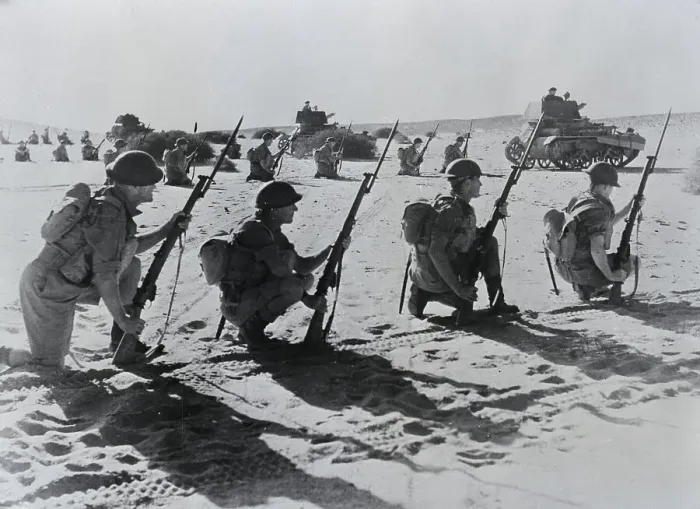 Framed Print : American Troops Wait To Attack Framed Print : American Troops Wait To Attack