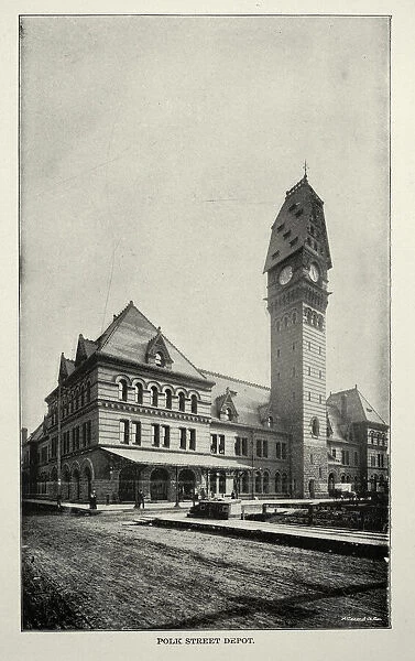 American Victorian architecture, Polk Street Depot, or Dearborn Station, Chicago, 19th Century