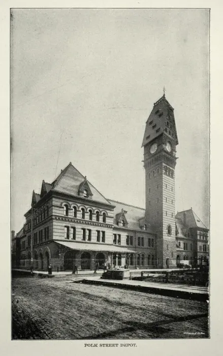 Framed Print : American Victorian architecture, Polk Street Depot, or Dearborn Station, Chicago, 19th Century Framed Print : American Victorian architecture, Polk Street Depot, or Dearborn Station, Chicago, 19th Century