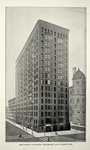 American Victorian architecture, The Monadnock Building is a 16-story skyscraper, Chicago, 19th Century