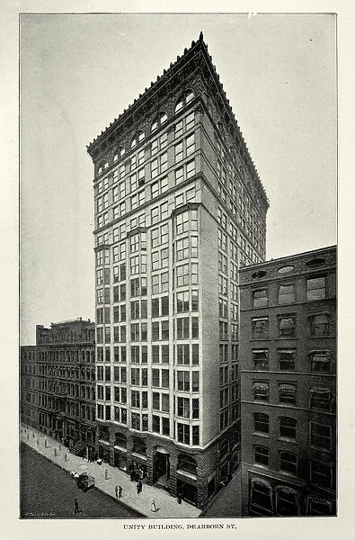 American Victorian architecture, Unity Building skyscraper, Chicago, 19th Century