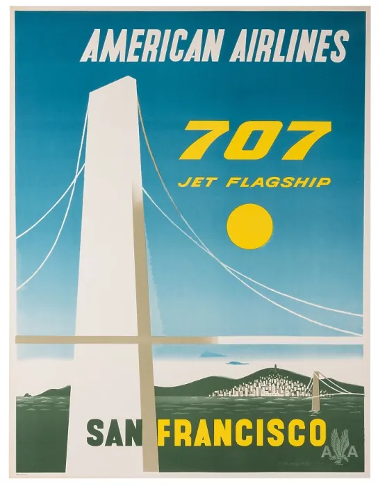 Framed Print : American'S 707 To San Francisco Framed Print : American'S 707 To San Francisco