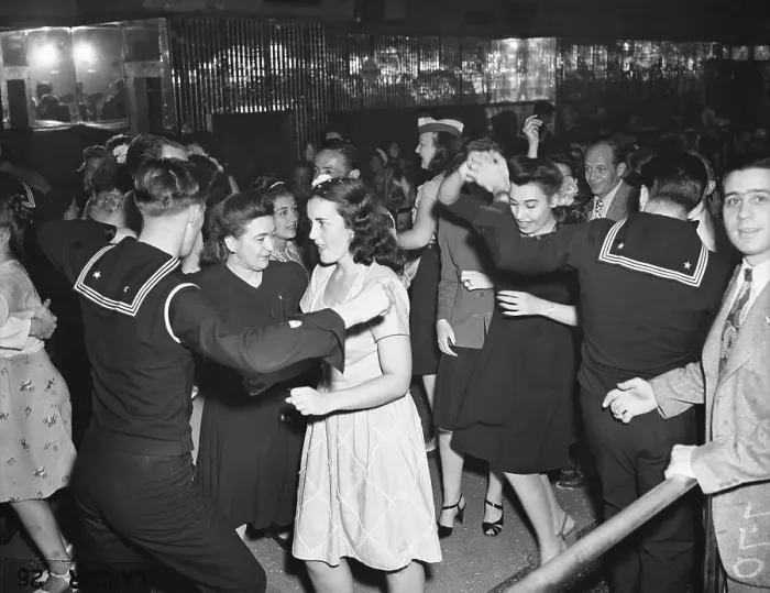 Framed Print : Americans Celebrating Japan's Surrender Framed Print : Americans Celebrating Japan's Surrender