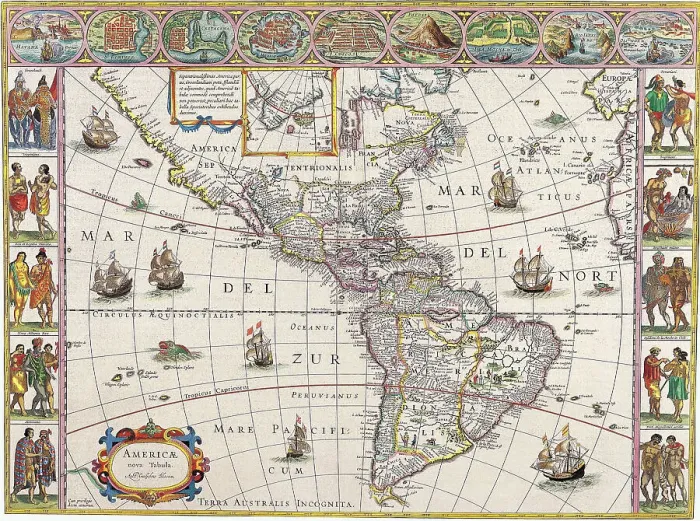 Framed Print : The Americas Framed Print : The Americas