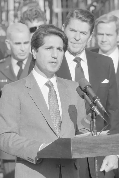 Framed Print : Amin Gemayel Giving a Speech Framed Print : Amin Gemayel Giving a Speech