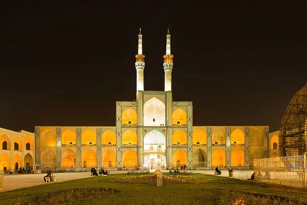 Amir Chakhmagh Mosque at night, Yazd, Iran