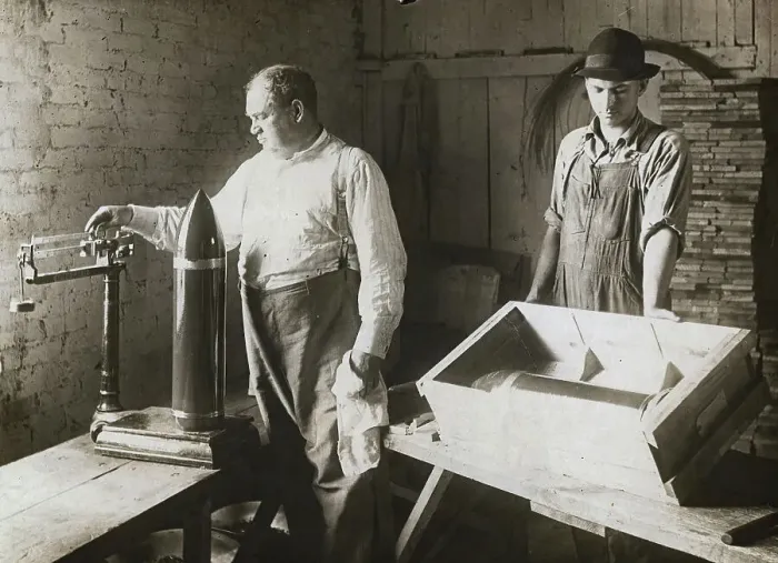 Framed Print : Ammunition Inspectors Weighing and Shipping Shells Framed Print : Ammunition Inspectors Weighing and Shipping Shells