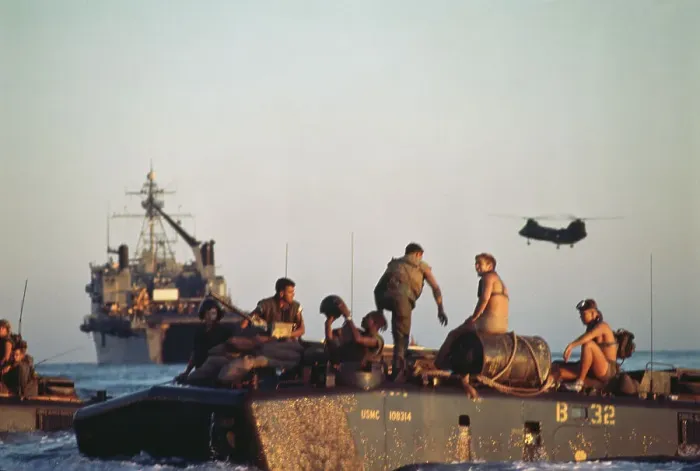 Framed Print : Amphibious Task Group Arriving In South Vietnam Framed Print : Amphibious Task Group Arriving In South Vietnam