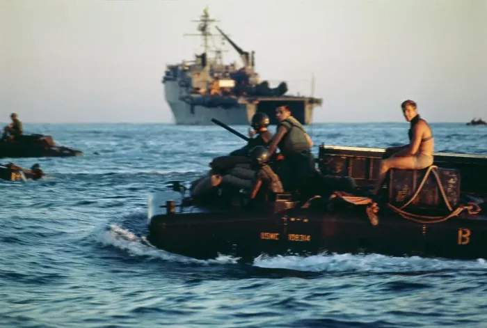Framed Print : Amphibious Task Group Arriving In South Vietnam Framed Print : Amphibious Task Group Arriving In South Vietnam