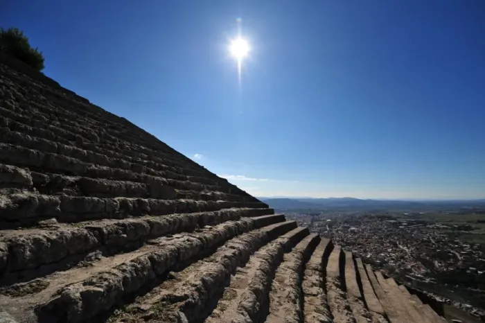 Framed Print : Amphitheather seatings in pergamon Framed Print : Amphitheather seatings in pergamon