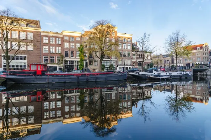 Framed Print : An Amsterdam Canal