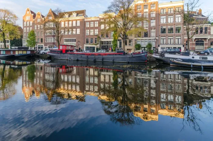 Framed Print : An Amsterdam Canal
