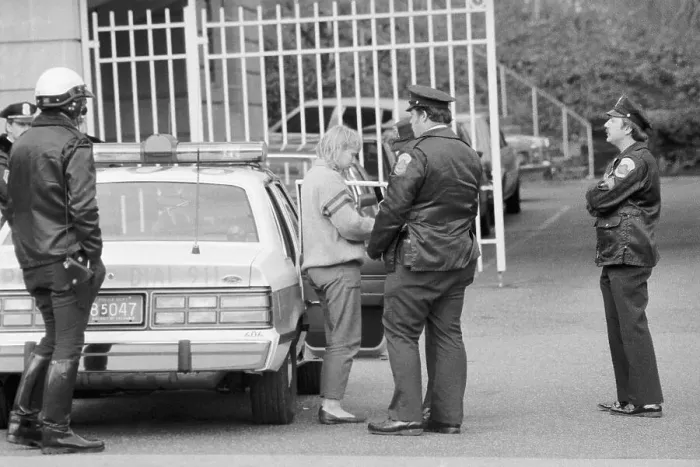 Framed Print : Amy Carter Arrested During Protest Framed Print : Amy Carter Arrested During Protest