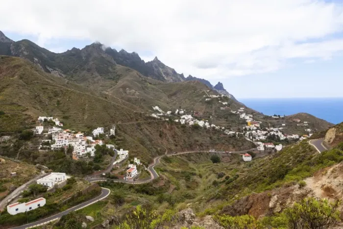 Framed Print : Anaga mountains with the village of Taganana at back, Azano, Taganana, Tenerife, Canary Islands, Spain