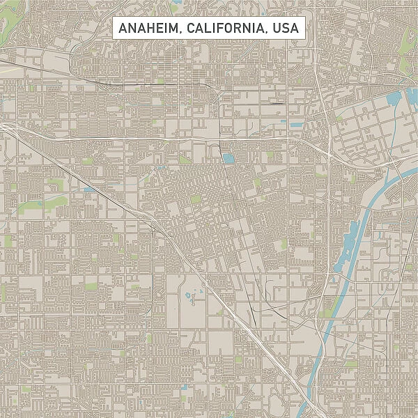 Anaheim California US City Street Map