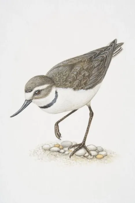 Framed Print : Anarhynchus frontalis, wrybill standing on one leg Framed Print : Anarhynchus frontalis, wrybill standing on one leg