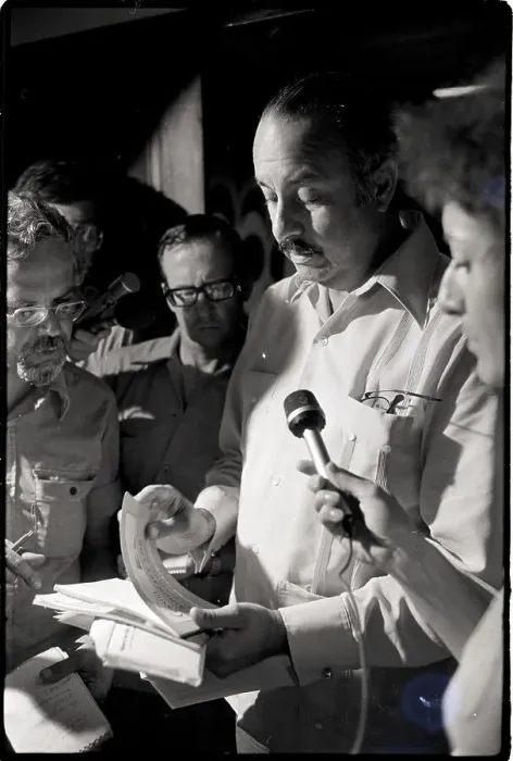 Framed Print : Anastasio Somoza At News Conference Framed Print : Anastasio Somoza At News Conference