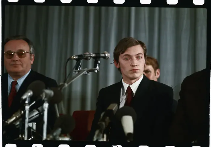 Framed Print : Anatoly Karpov Pausing at Microphones Framed Print : Anatoly Karpov Pausing at Microphones