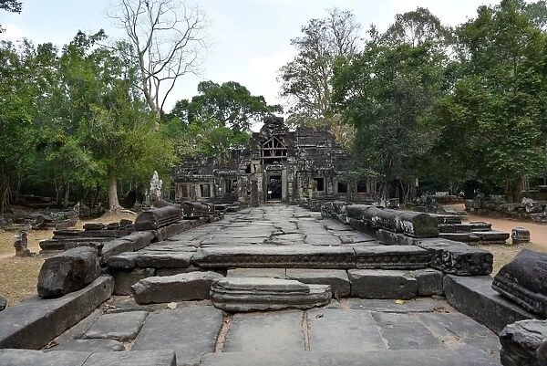 Ancestral slab Banteay Kdei temple Angkor Cambodia