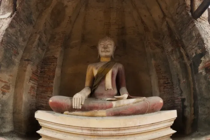 Framed Print : Ancient Buddha Statue at Ayutthaya Temple, Thailand Framed Print : Ancient Buddha Statue at Ayutthaya Temple, Thailand