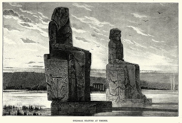 Ancient Egyptian Colossal States at Thebes