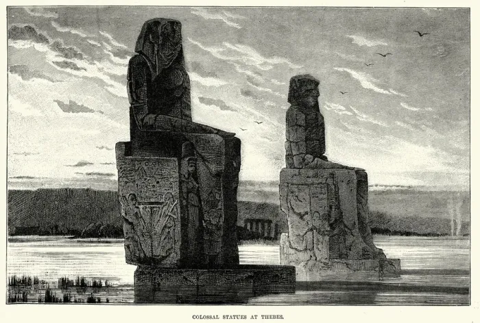 Framed Print : Ancient Egyptian Colossal States at Thebes Framed Print : Ancient Egyptian Colossal States at Thebes