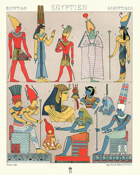 Ancient egyptian costumes, Divine and Rural Finery